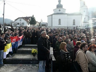 Открытие памятника русским добровольцам в Вышеграде на военном кладбище. 2011 г.